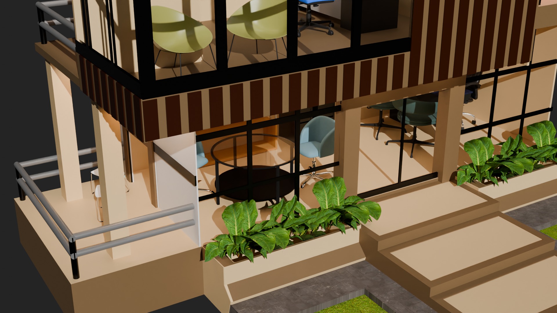 Modern Office Exterior 3D Model 3D model_3