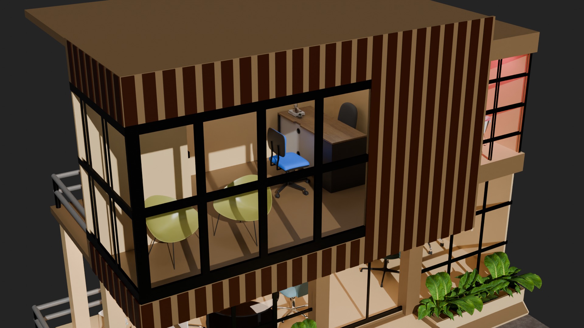 Modern Office Exterior 3D Model 3D model_4