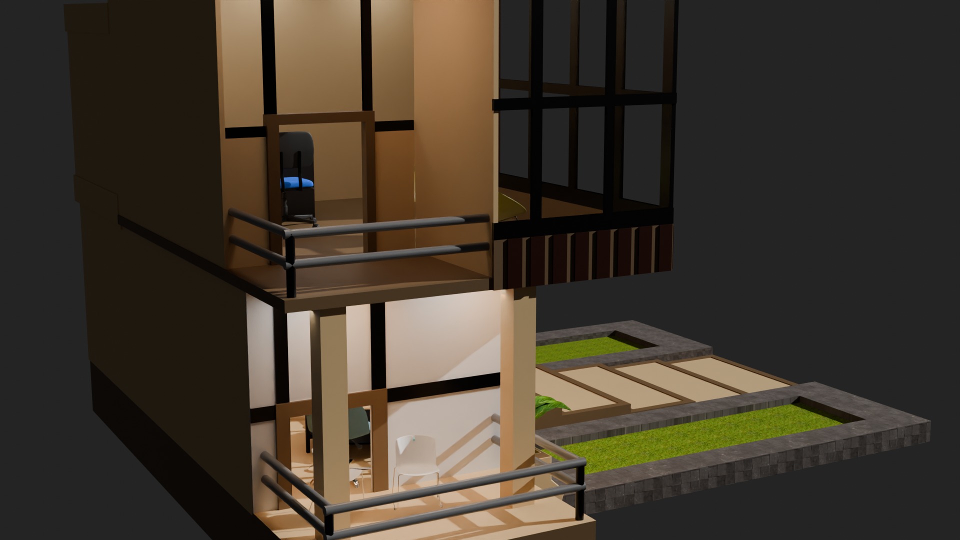 Modern Office Exterior 3D Model 3D model_5