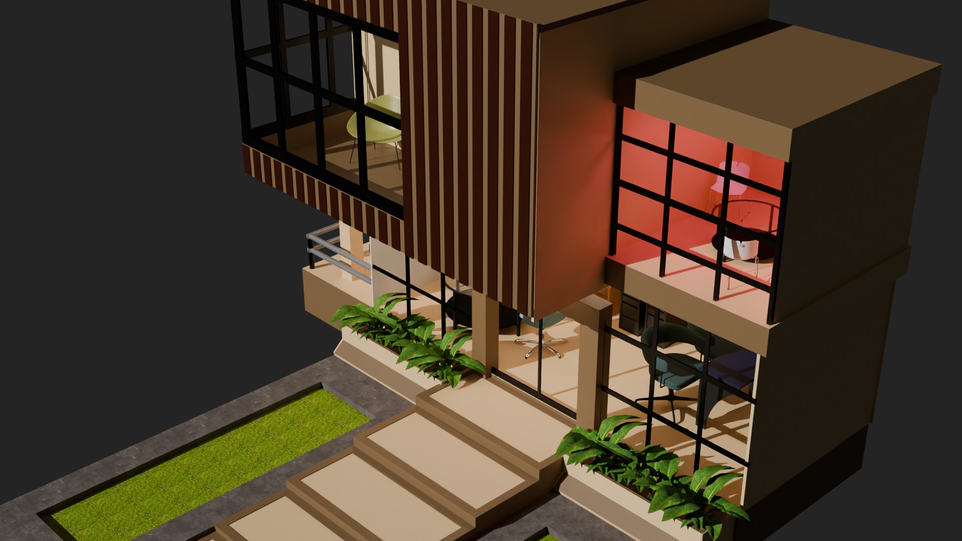 Modern Office Exterior 3D Model 3D model_6