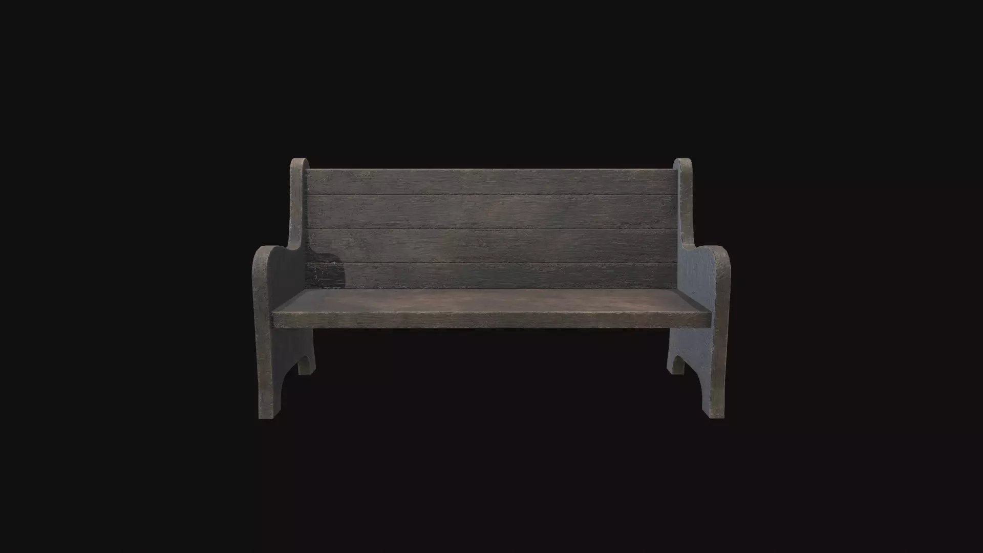 Medieval Bench V1 Low-poly 3D model_0