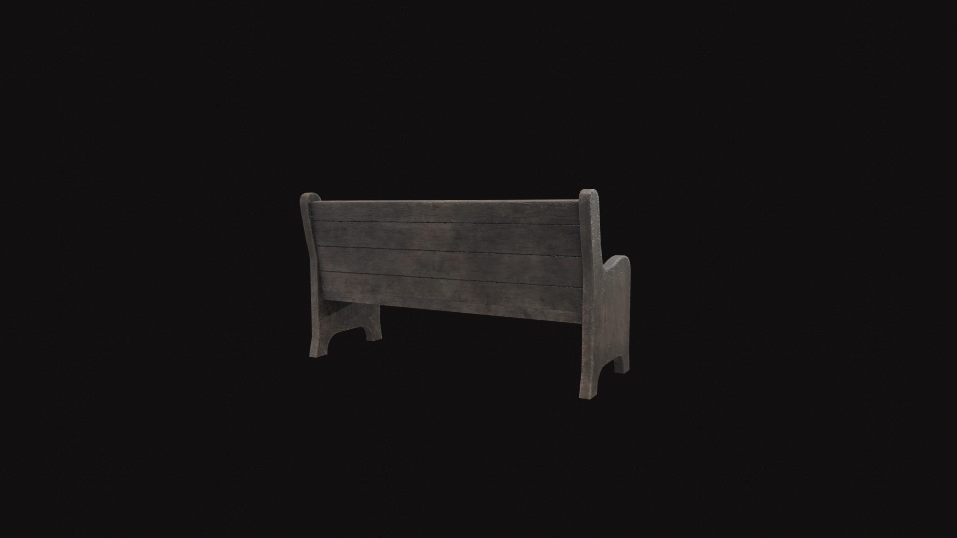 Medieval Bench V1 Low-poly 3D model_2