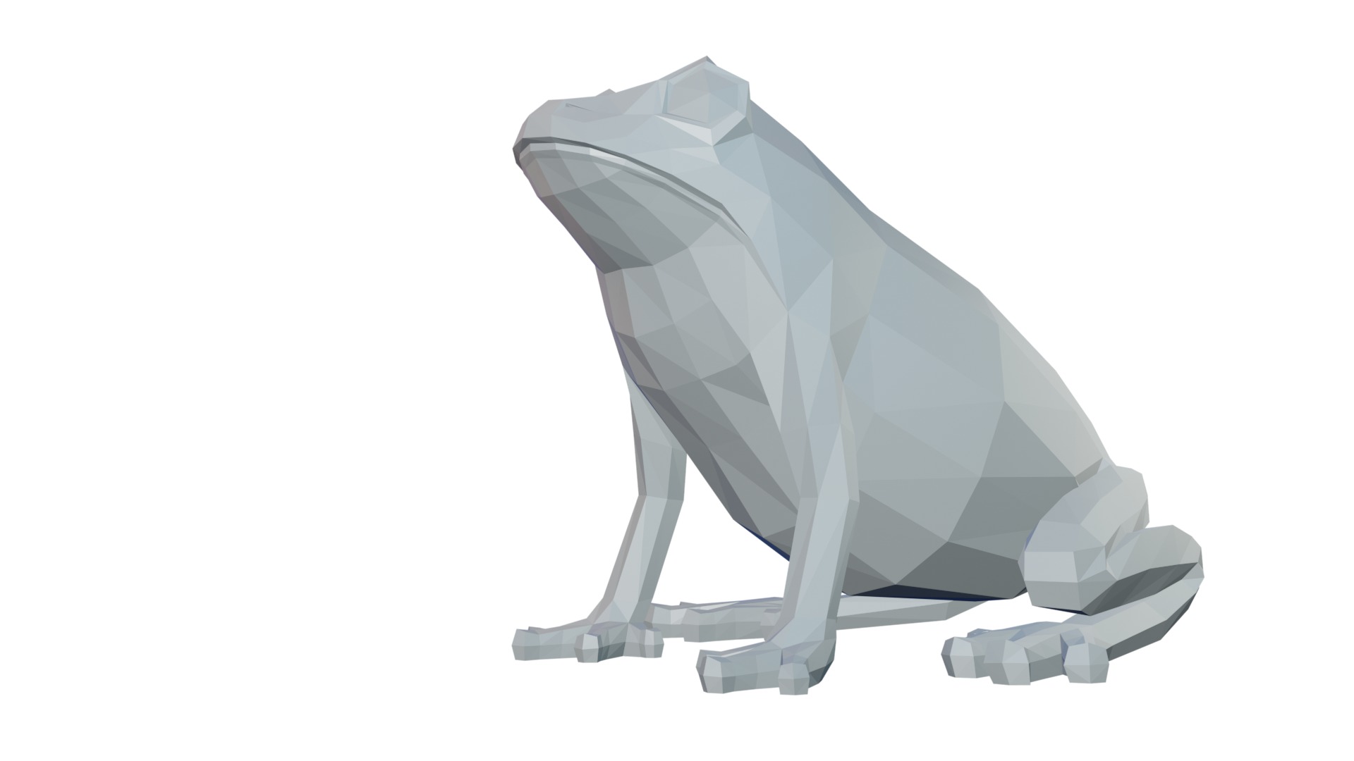 Low Poly Frog 3D print model_4
