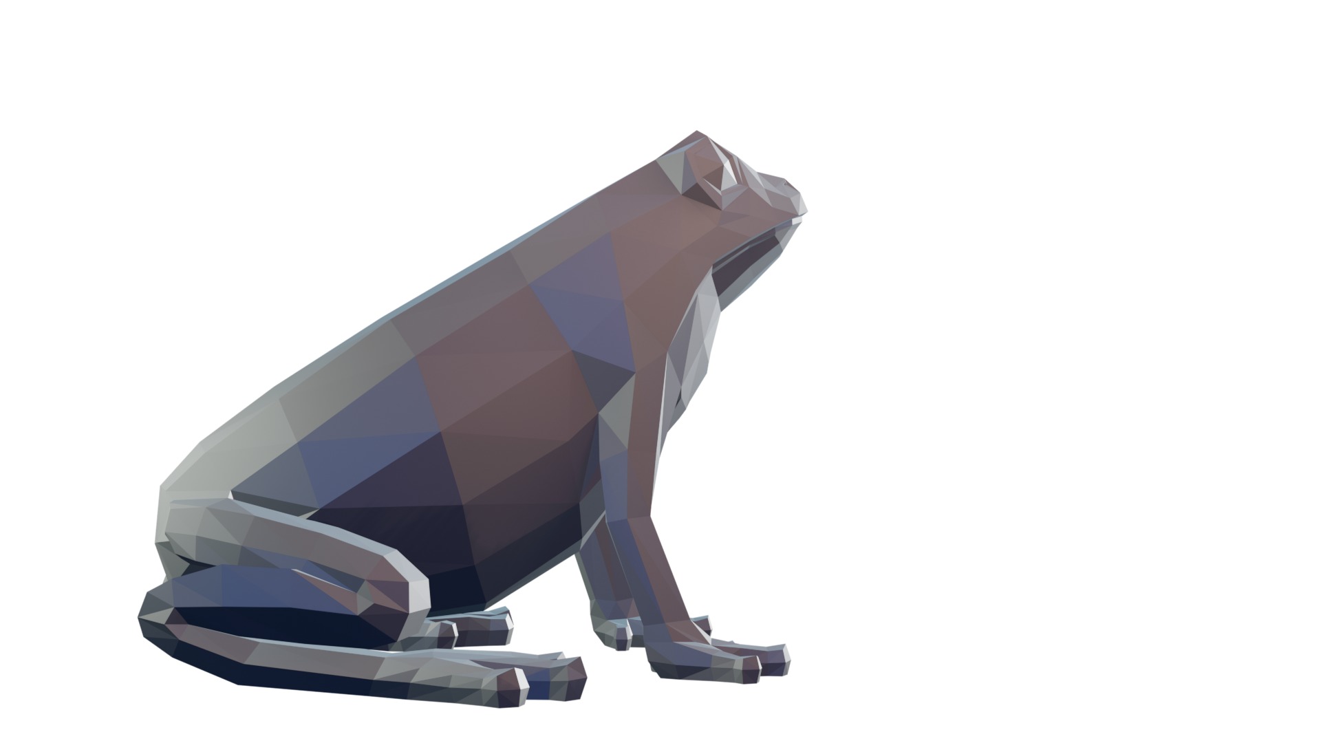 Low Poly Frog 3D print model_7