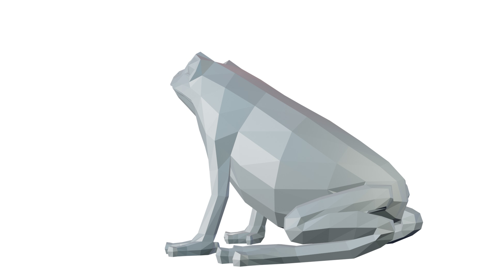 Low Poly Frog 3D print model_5