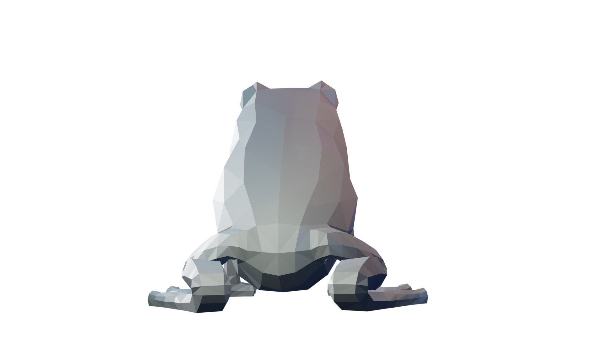 Low Poly Frog 3D print model_6