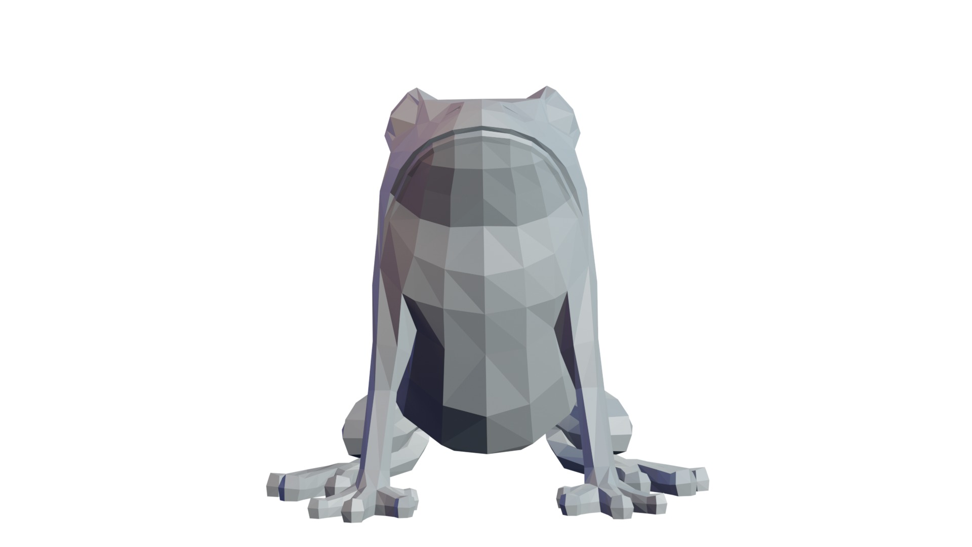 Low Poly Frog 3D print model_2