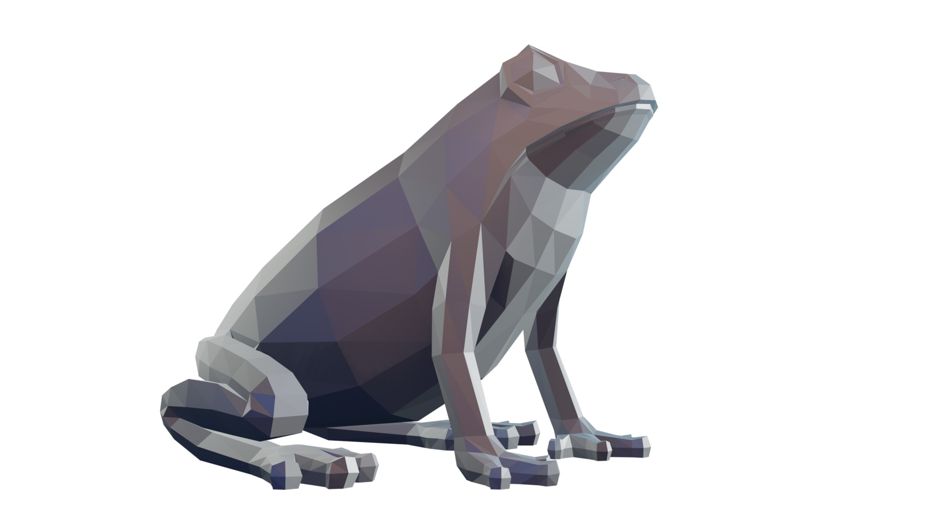 Low Poly Frog 3D print model_3