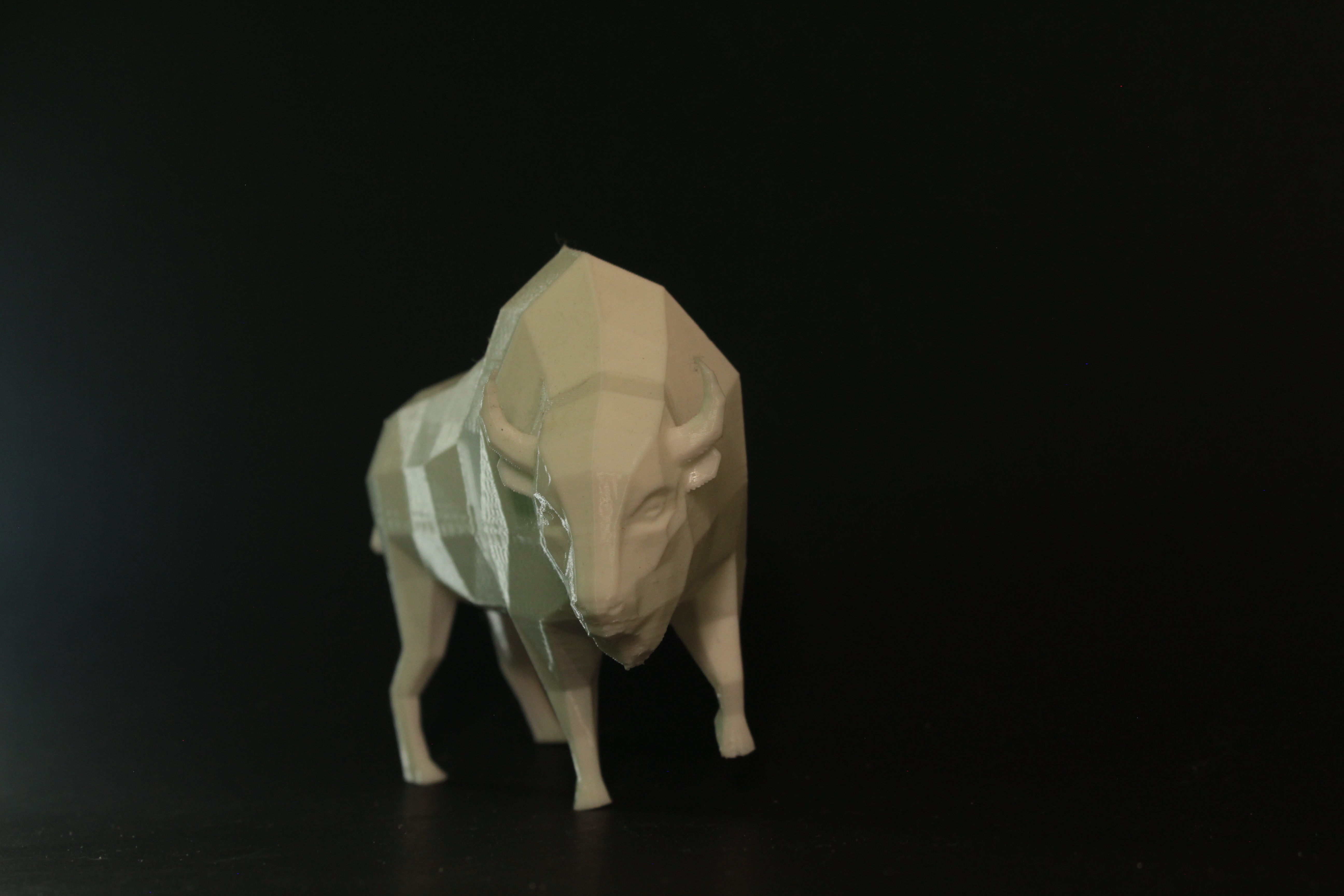Low Poly Bison 3D print model_1