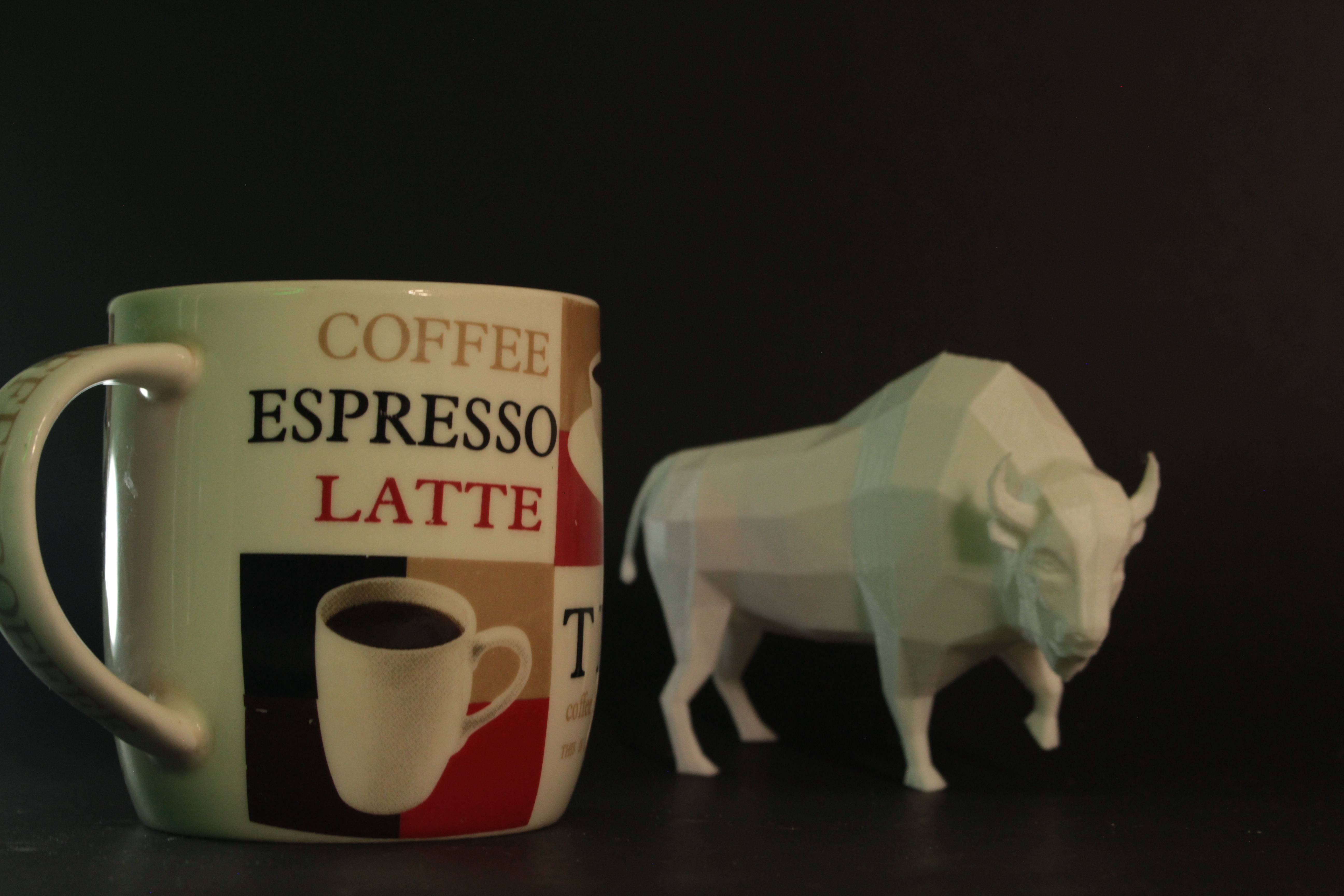 Low Poly Bison 3D print model_8