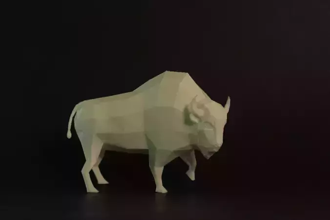 Low Poly Bison