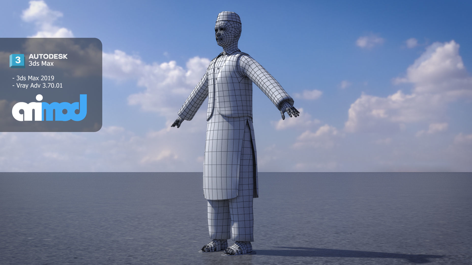 Afghan Kid Civilian 3D model_6