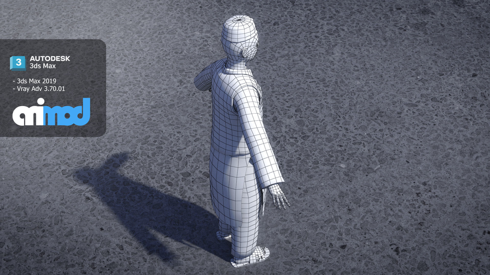 Afghan Kid Civilian 3D model_8