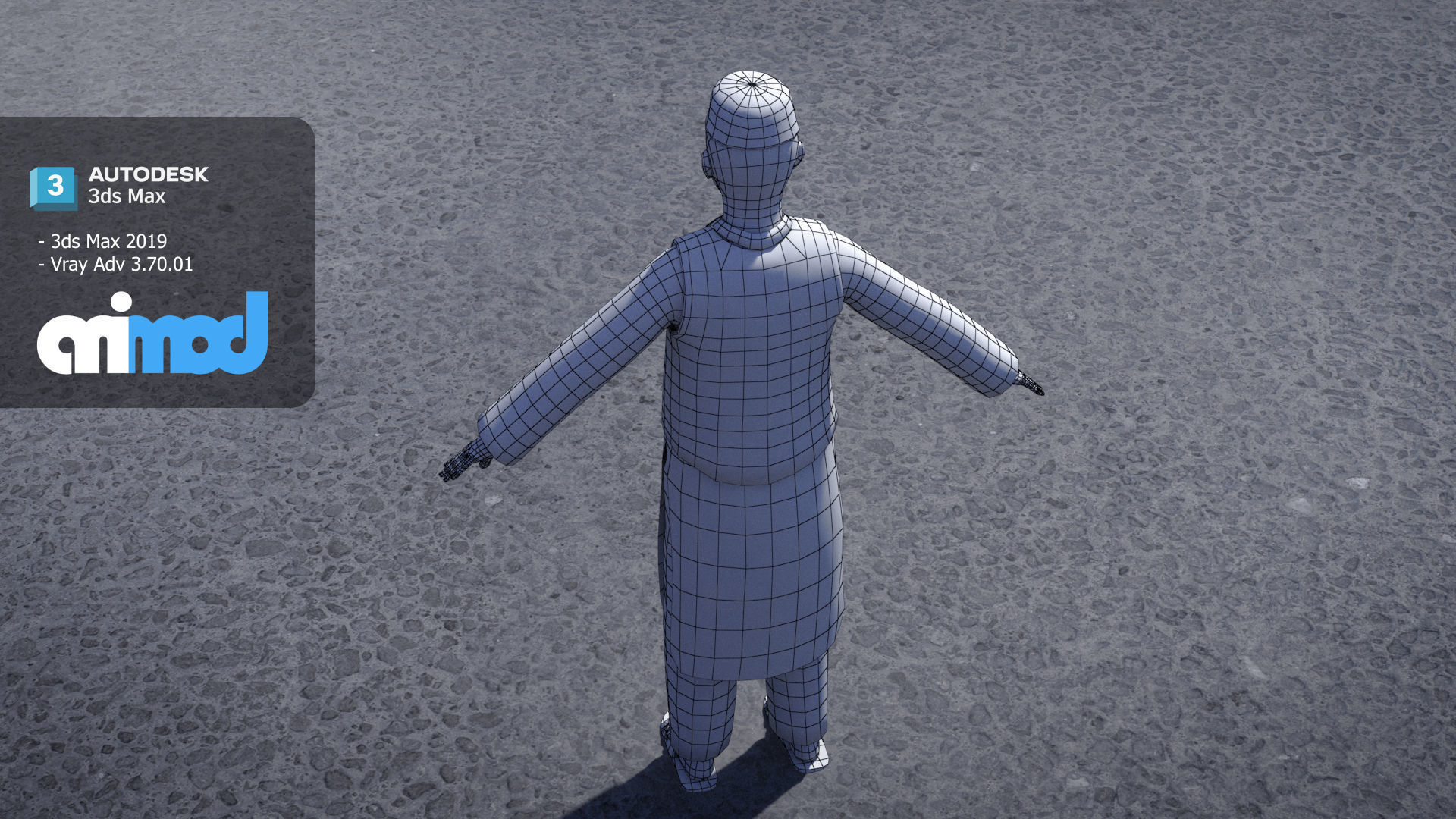 Afghan Kid Civilian 3D model_9