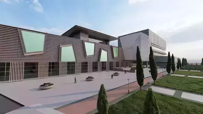 Hospital - Medical Building - 2Ds Plans - 3Ds Files 3D model