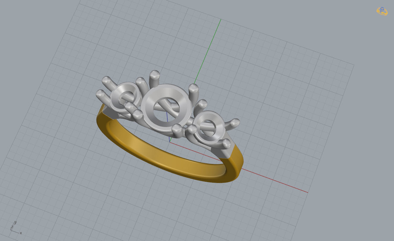 Woman Ring 46 3D print model_12