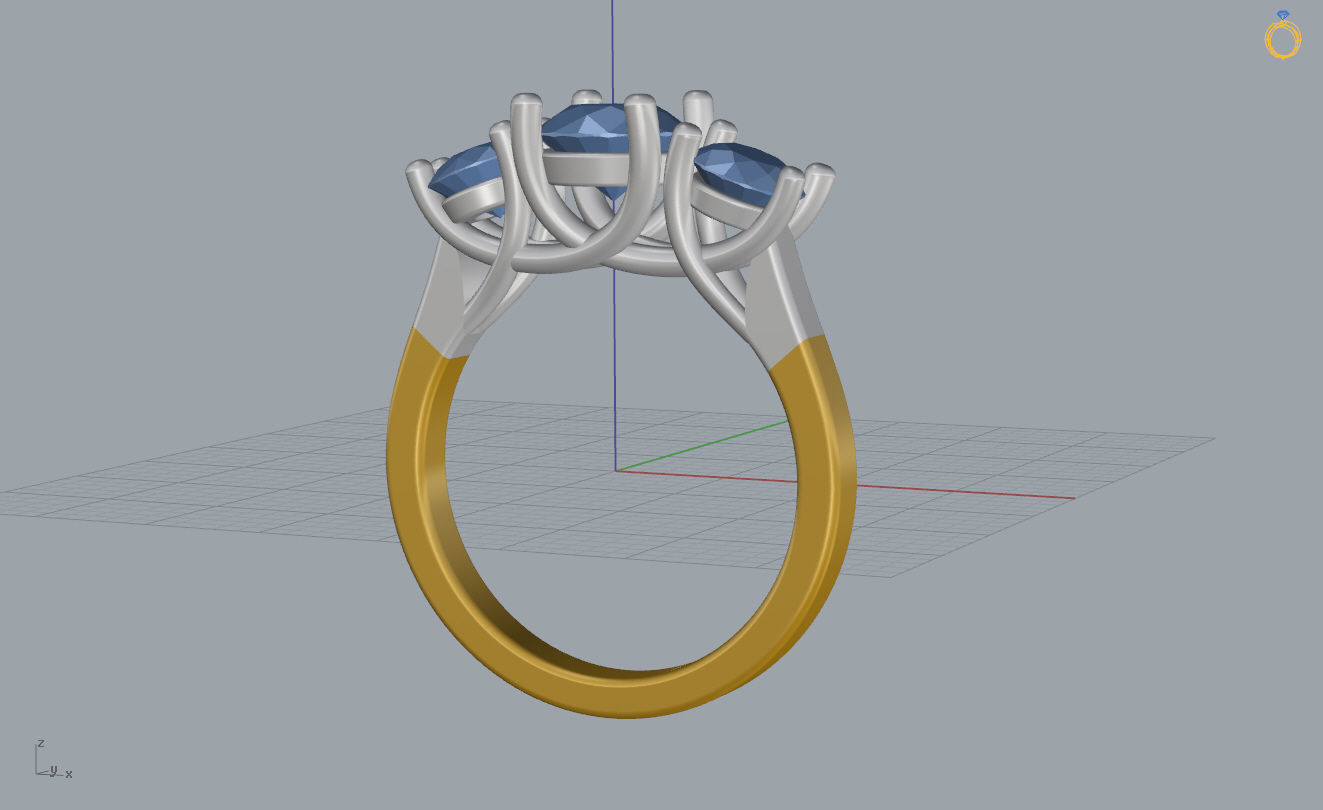 Woman Ring 46 3D print model_9
