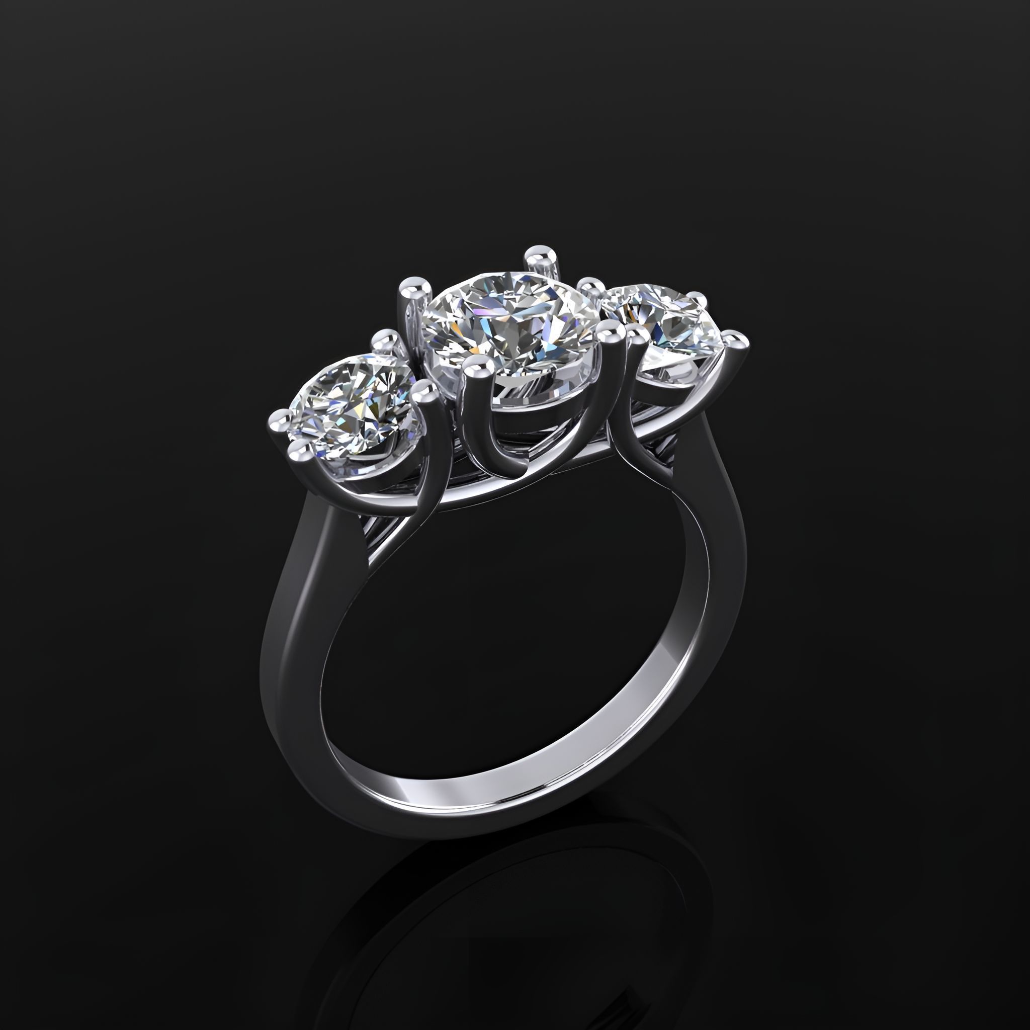 Woman Ring 46 3D print model_2