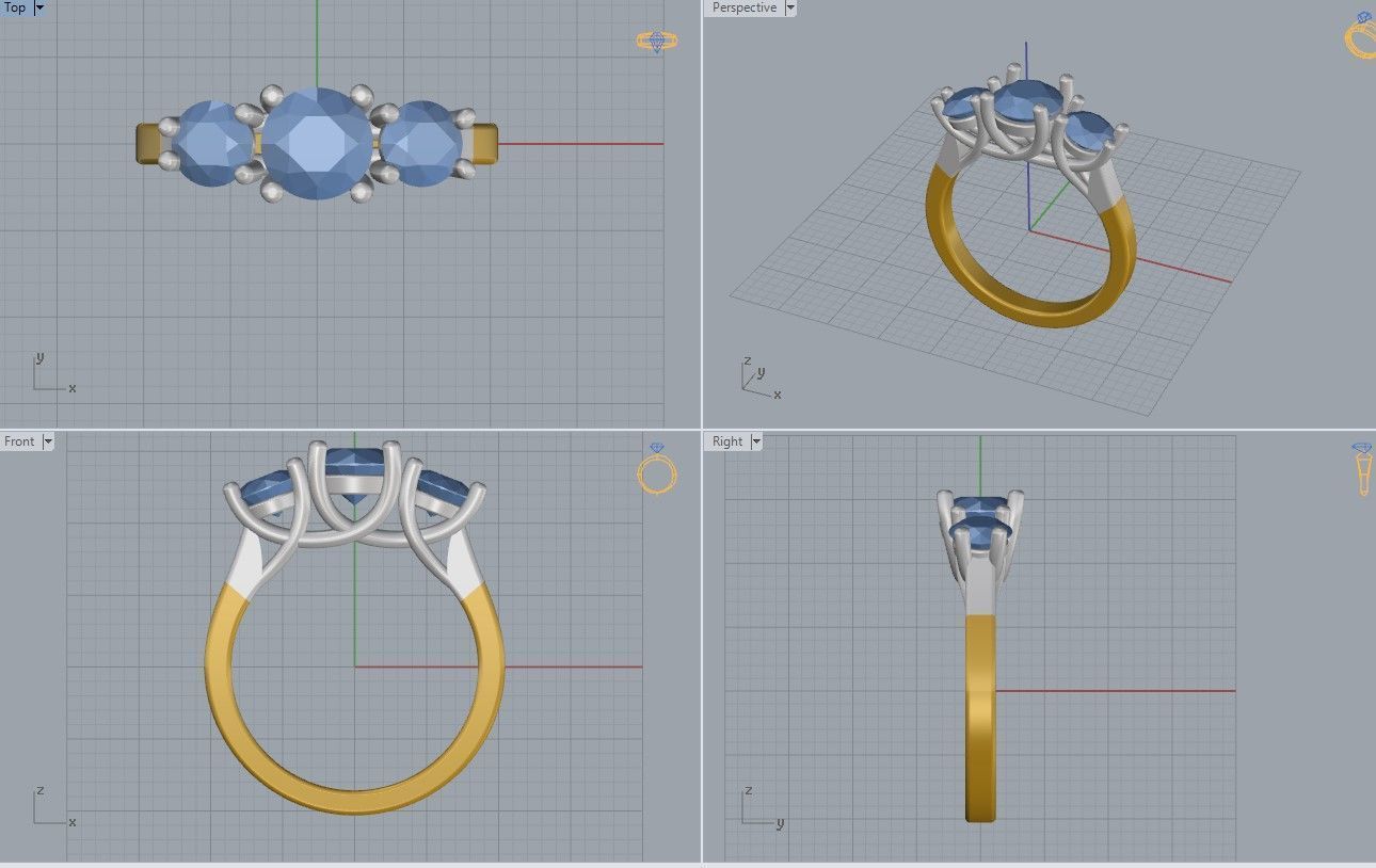 Woman Ring 46 3D print model_4