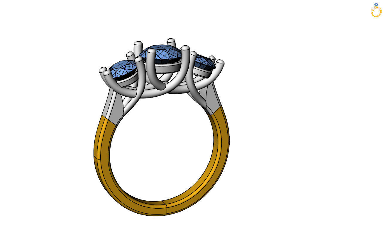 Woman Ring 46 3D print model_5