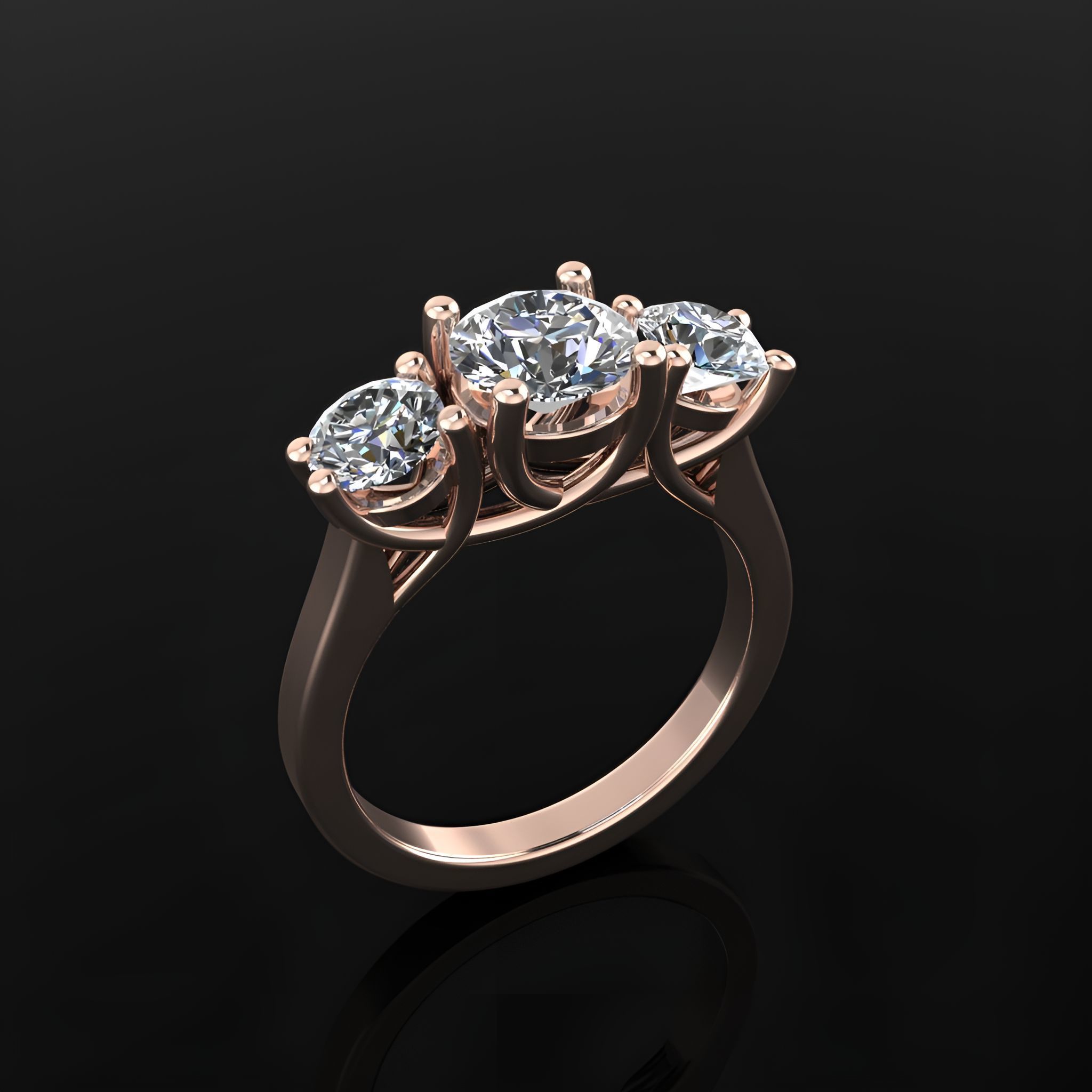 Woman Ring 46 3D print model_1