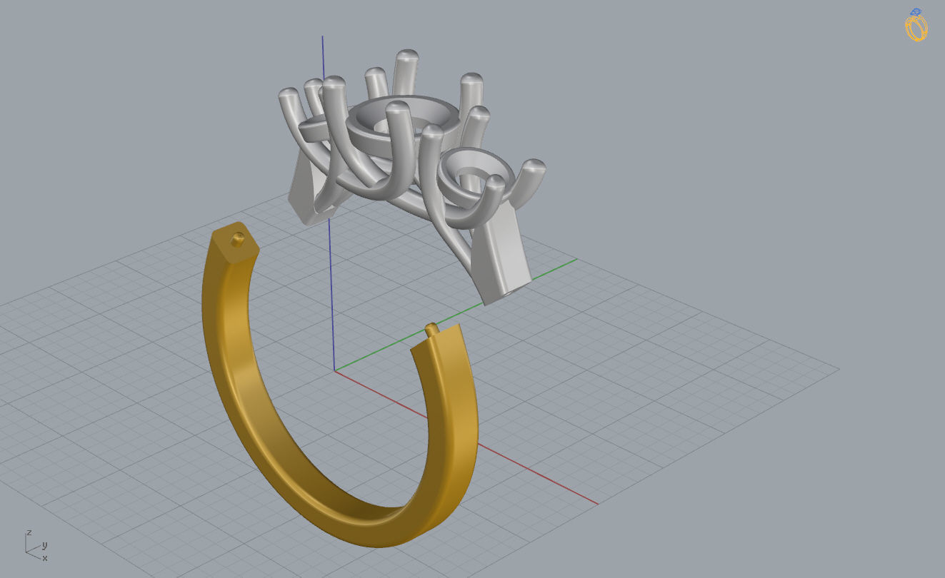 Woman Ring 46 3D print model_13