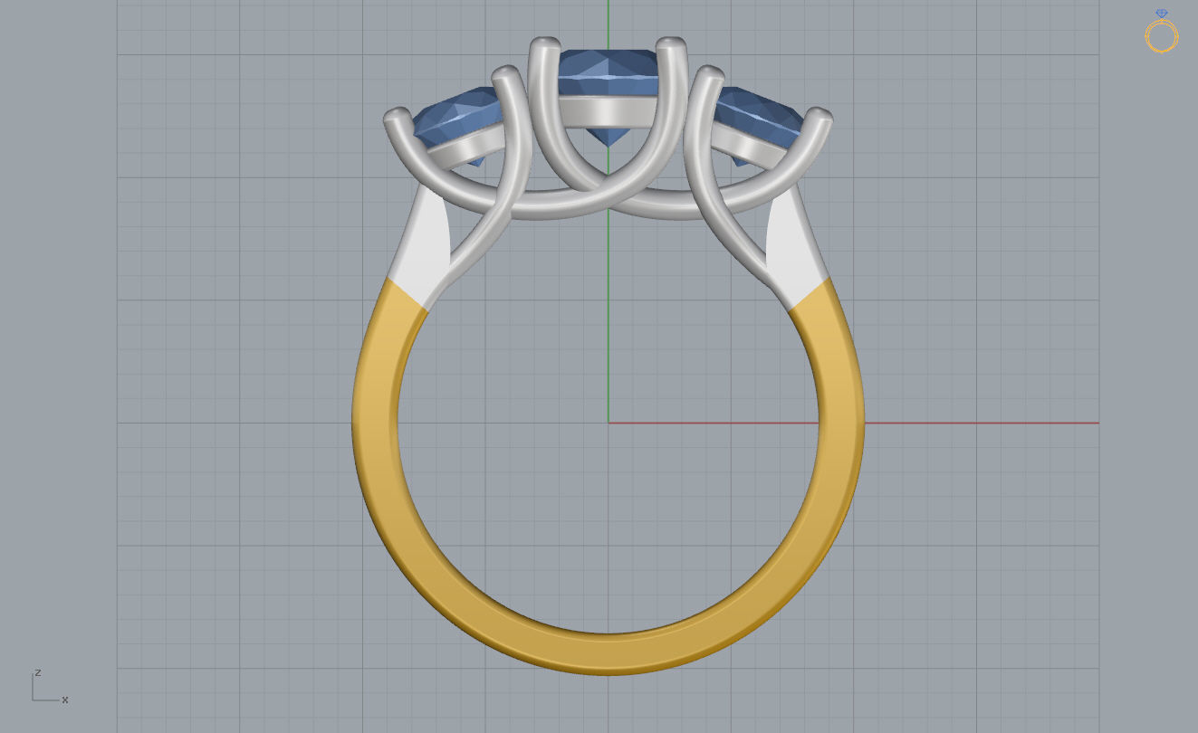 Woman Ring 46 3D print model_7