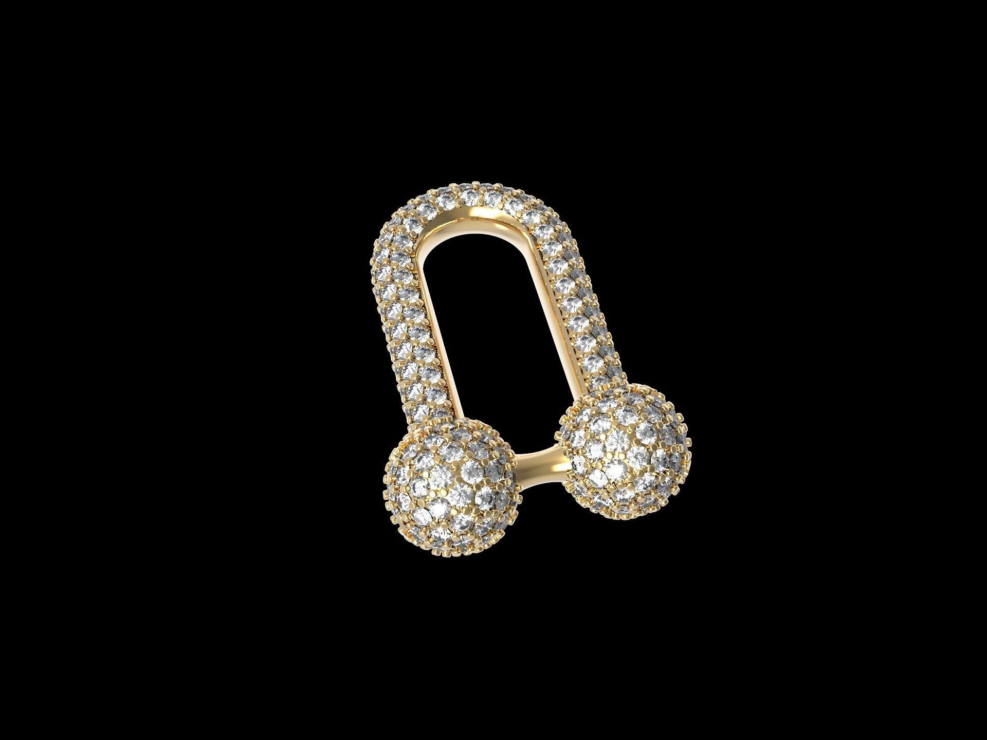 3D Hardwear Bracelet or necklace Diamond Paved Detal 3D print model_1
