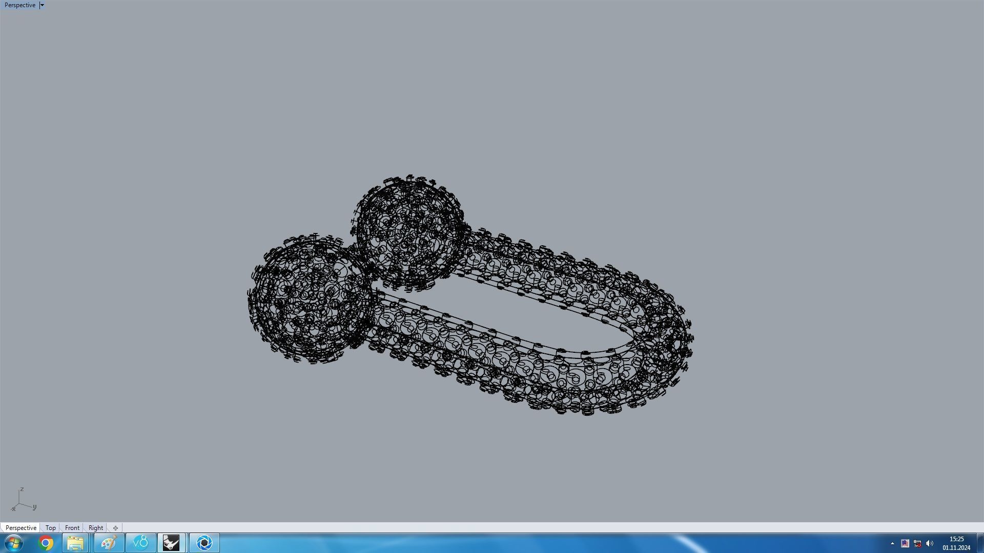 3D Hardwear Bracelet or necklace Diamond Paved Detal 3D print model_7