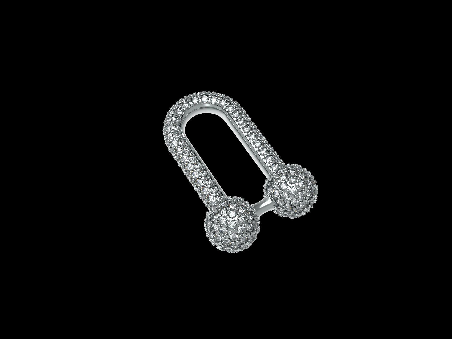 3D Hardwear Bracelet or necklace Diamond Paved Detal 3D print model_3