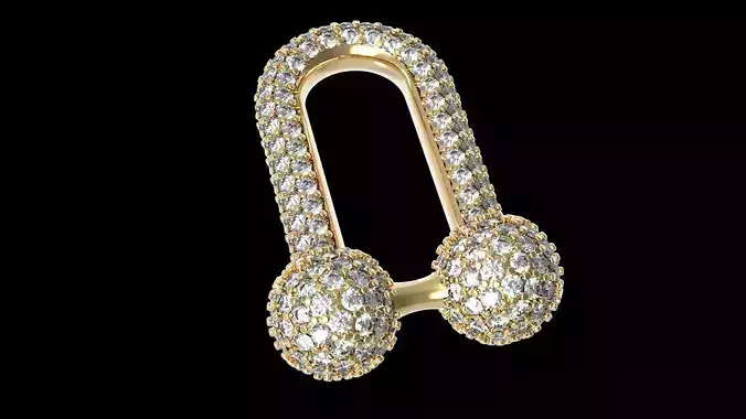 3D Hardwear Bracelet or necklace Diamond Paved Detal 3D print model