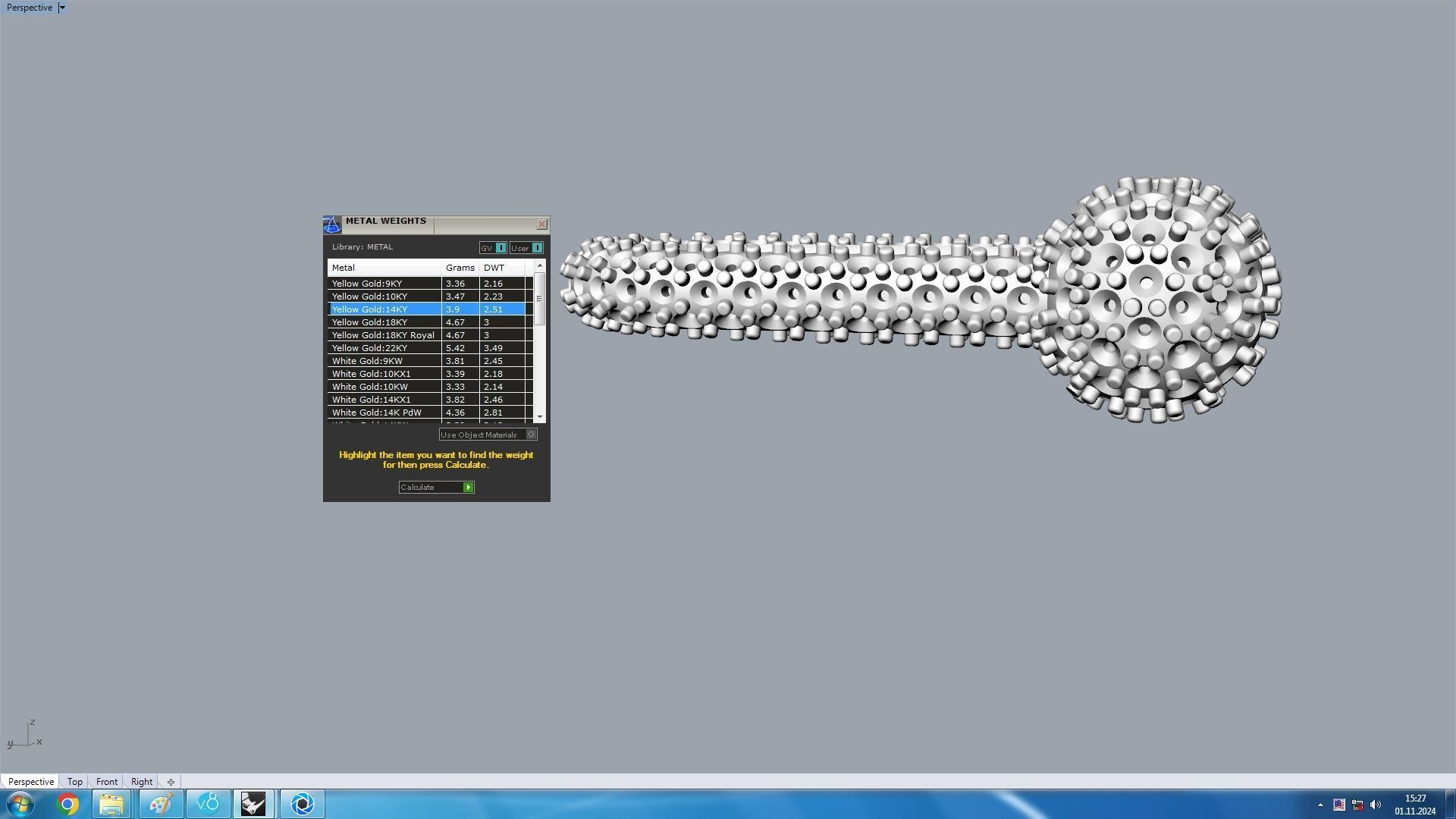 3D Hardwear Bracelet or necklace Diamond Paved Detal 3D print model_9