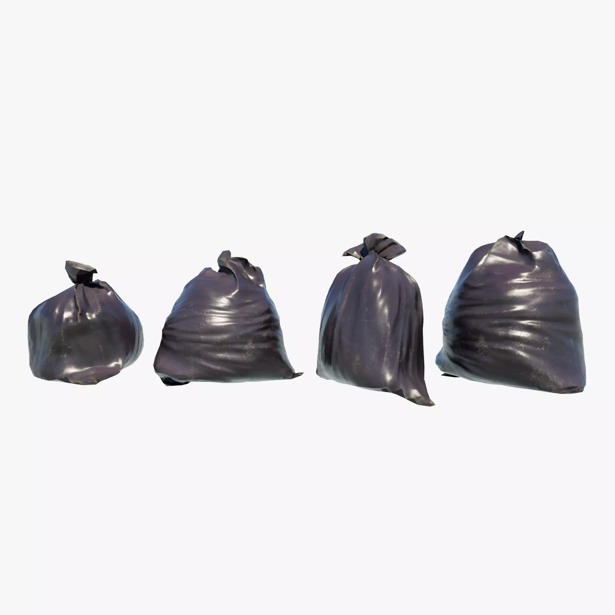 Trash Bag Low-poly 3D model_0