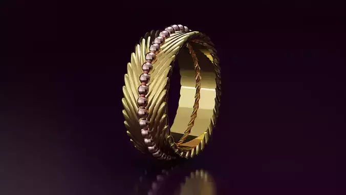 free form bead band Ring N4 