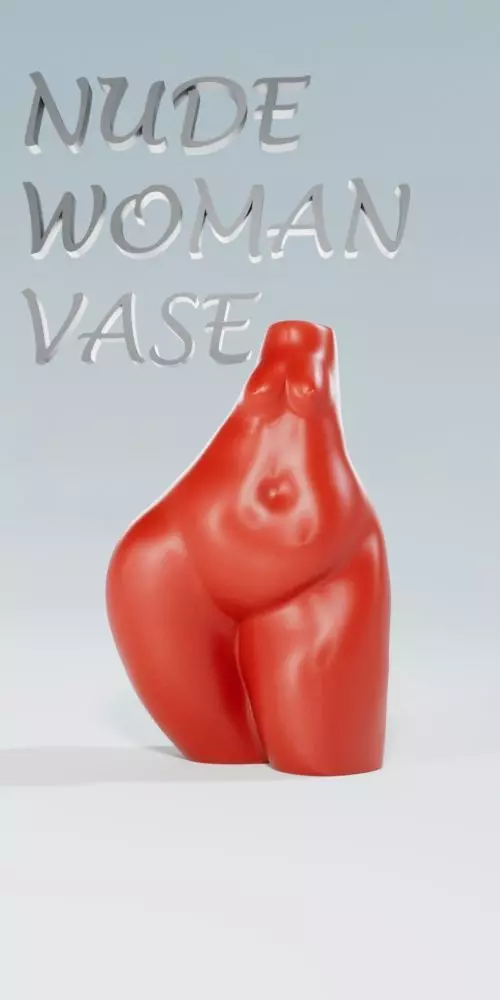 Artistic Female Figure Vase 3D  Model 3D print model_0