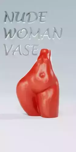 Artistic Female Figure Vase 3D  Model