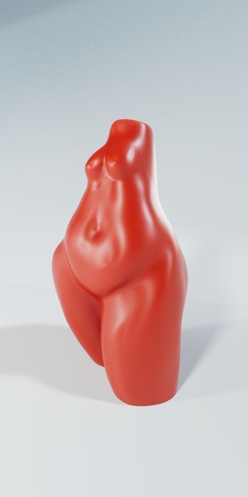 Artistic Female Figure Vase 3D  Model 3D print model_2