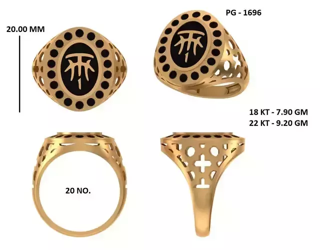 Elegant Mens Signet Ring Royal and Symbolic Design Fire