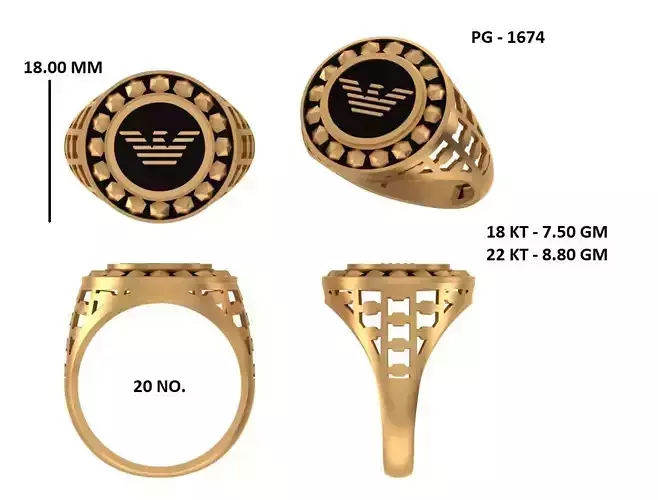 Elegant Mens Signet Ring Royal and Symbolic Design Eagle