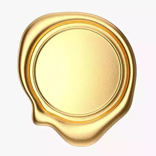 Golden Wax Seal Mockup