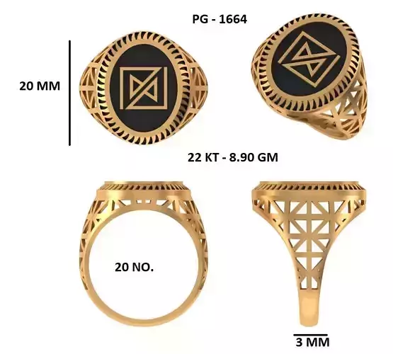 Elegant Mens Signet Ring Royal and Symbolic Design Celtic 3