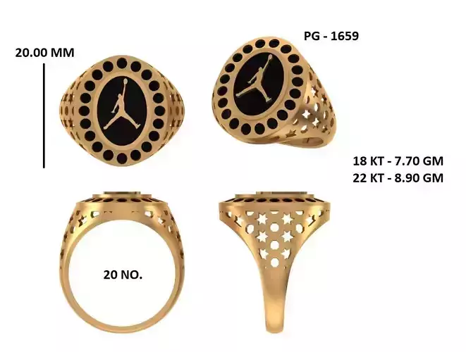 Elegant Mens Signet Ring Royal and Symbolic Design Mercedes