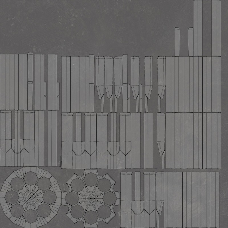 Vintage Revolver Low-poly 3D model_9