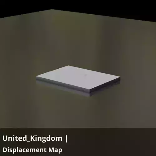 United Kingdom FBX 3D printable mesh and Displacement 27k 3D print model