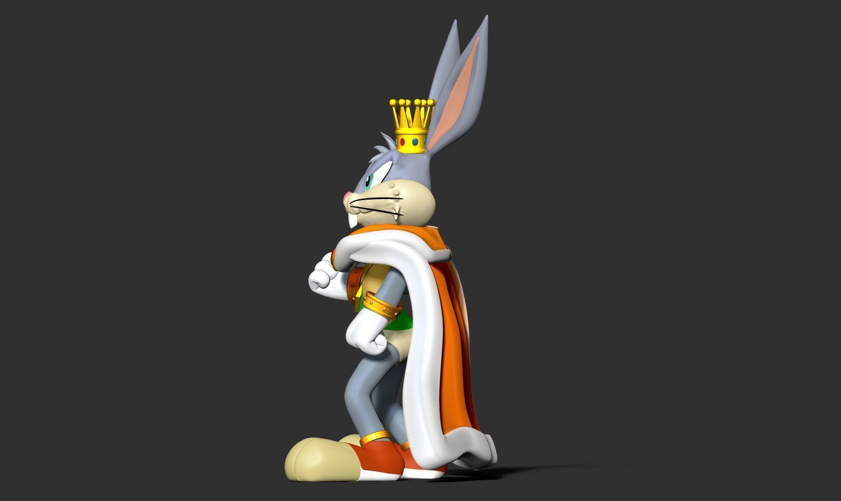 King Bugs Bunny 3D print model_12