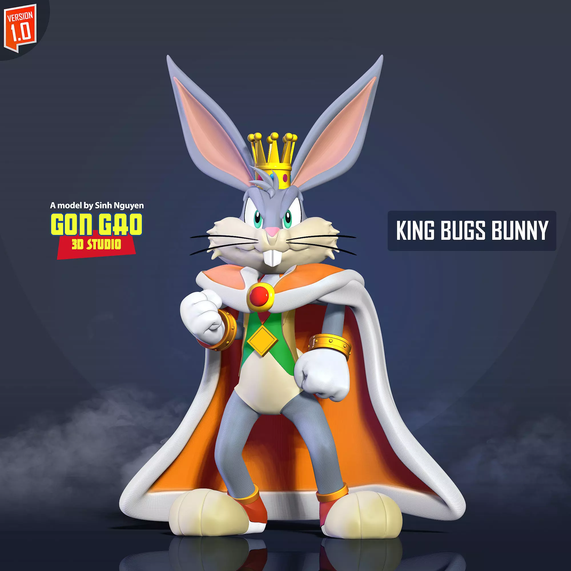 King Bugs Bunny 3D print model_0