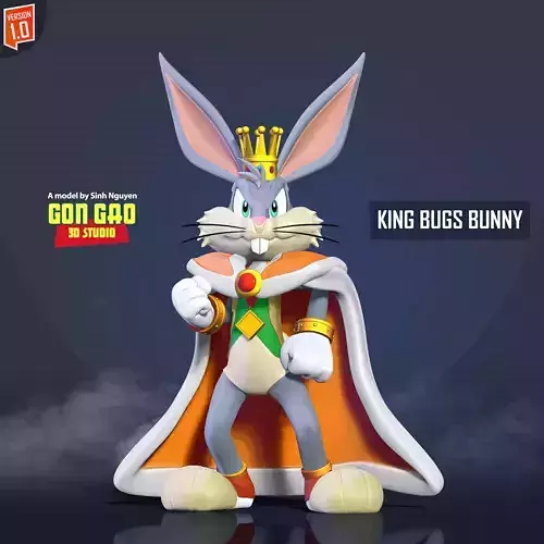 King Bugs Bunny 3D print model