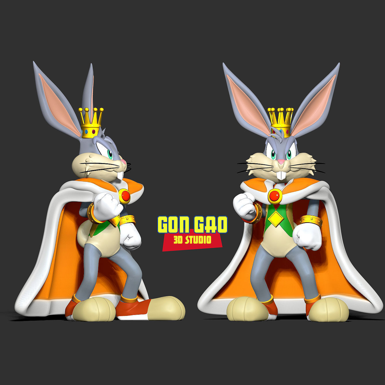 King Bugs Bunny 3D print model_3