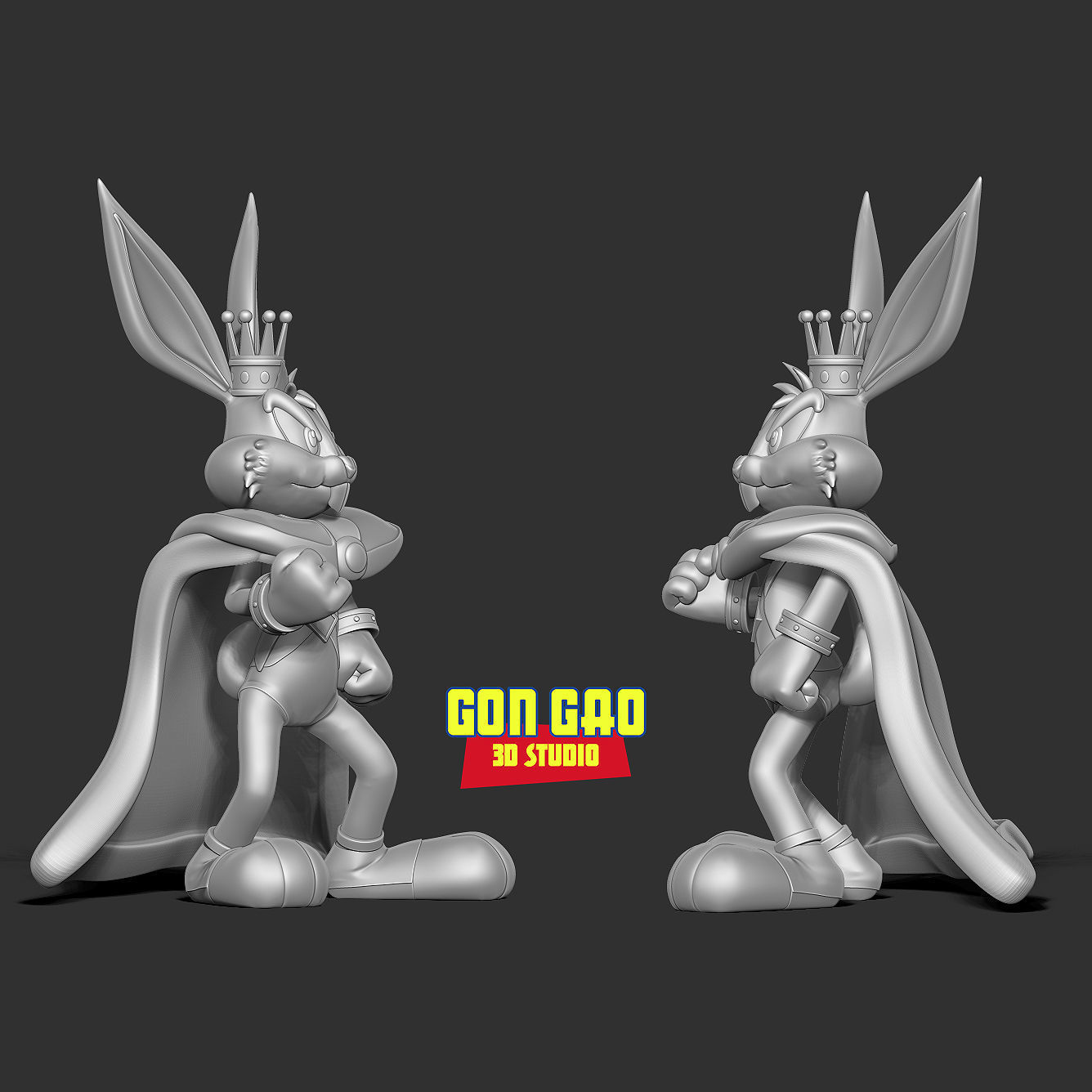 King Bugs Bunny 3D print model_4