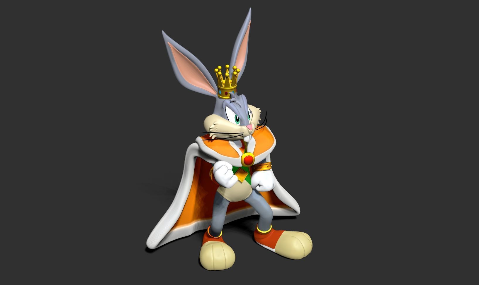 King Bugs Bunny 3D print model_16